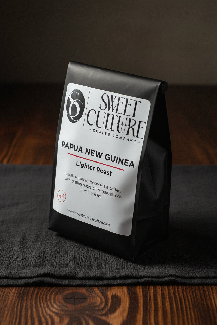SweetCulture Papua New Guinea light roast whole bean coffee