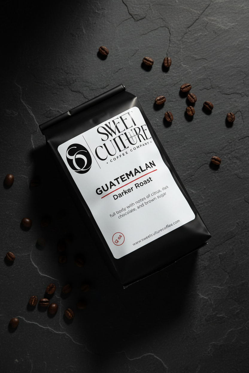 SweetCulture Guatemalan dark roast whole bean coffee