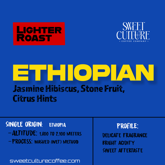 Ethiopian Coffee - 12oz - Lighter Roast