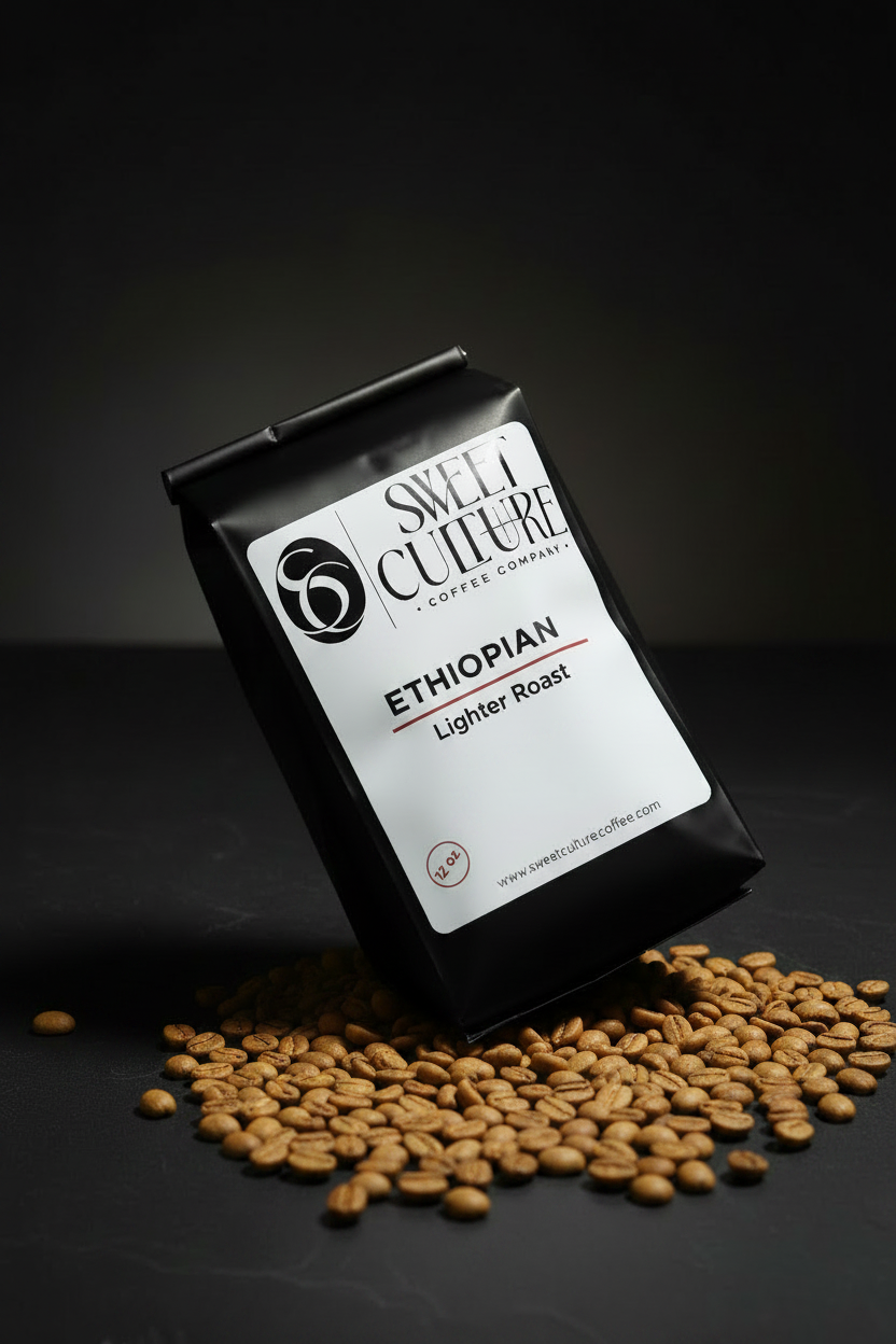 SweetCulture Ethiopian light roast whole bean coffee